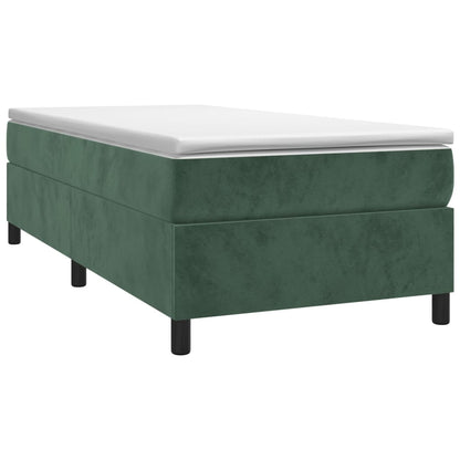 Giroletto a Molle Verde Scuro 90x190 cm in Velluto - homemem39