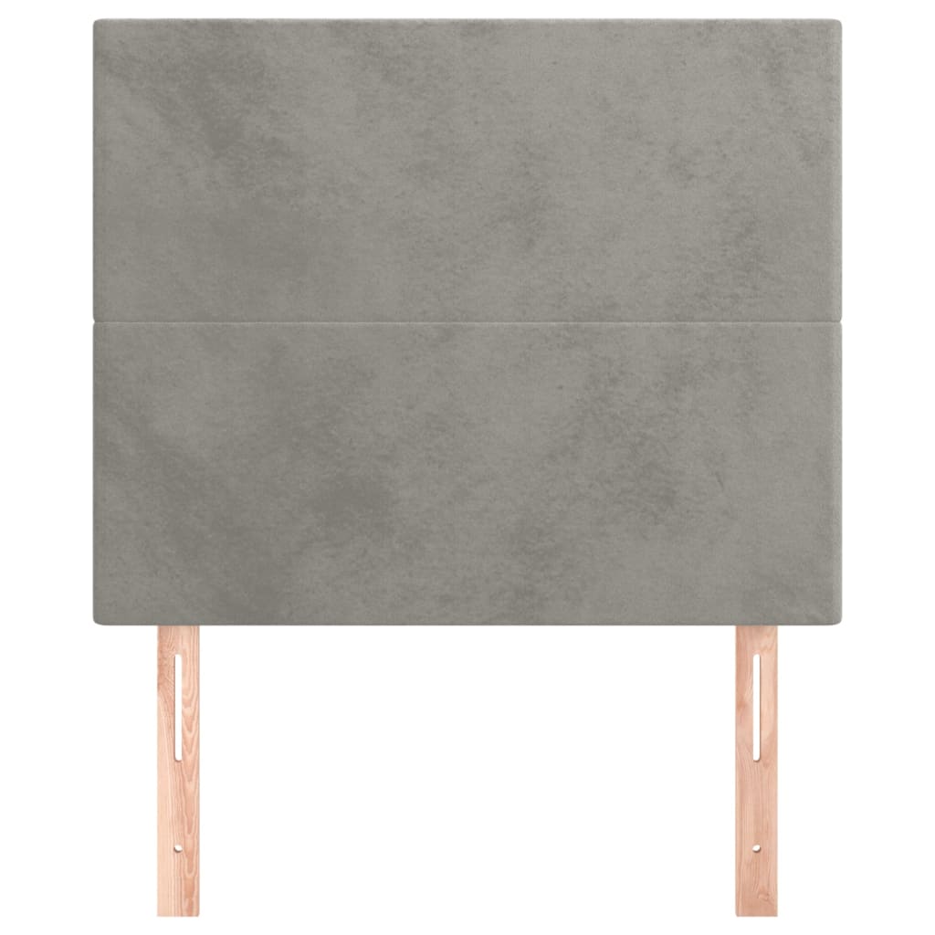 Testiere 2 pz Grigio Chiaro 100x5x78/88 cm in Velluto - homemem39