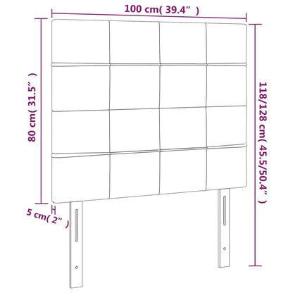 Testiere 2 pz Nero 100x5x78/88 cm in Tessuto - homemem39