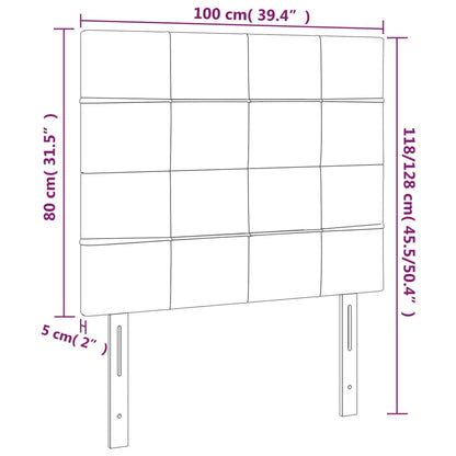 Testiere 2 pz Nere 100x5x78/88 cm in Velluto - homemem39