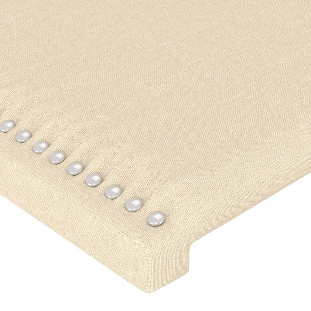 Testiera ad Orecchio Crema 203x23x78/88 cm in Tessuto - homemem39