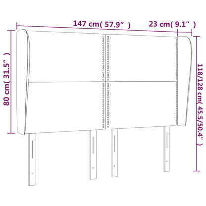 Testiera ad Orecchio MarroneScuro147 x 23 x 118/128cm inTessuto - homemem39