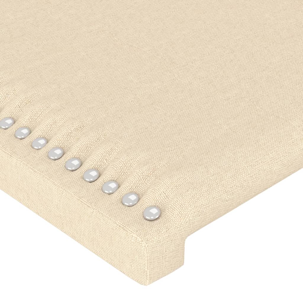 Testiera ad Orecchio Crema 147 x 23 x 118/128 cm in Tessuto - homemem39