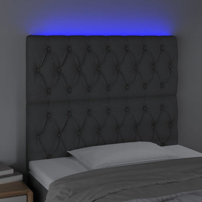 Testiera a LED GrigioScuro 100x7x118/128cm inTessuto - homemem39