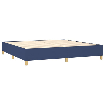 Letto a Molle Materasso e LED Blu 200x200cm in Tessuto - homemem39