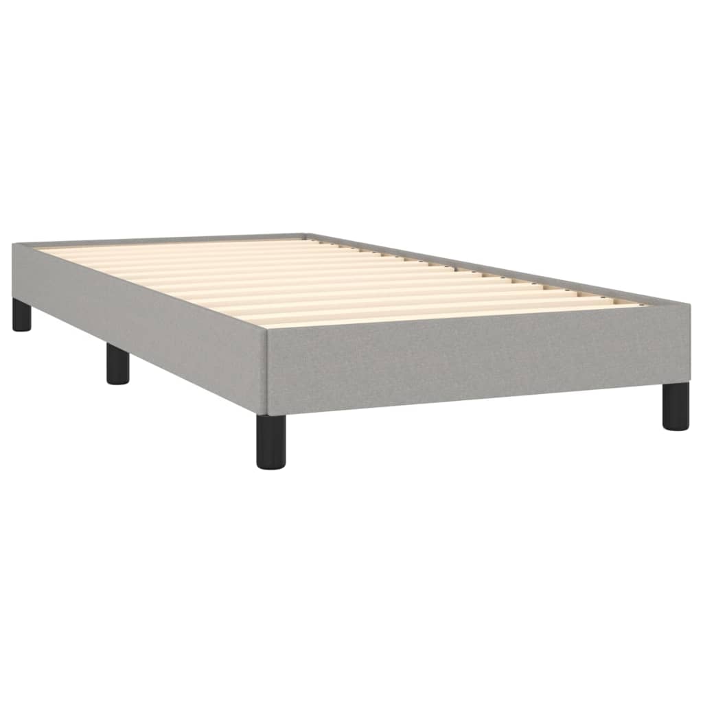 Letto a Molle Materasso e LED Grigio Chiaro 80x200 cm Tessuto - homemem39