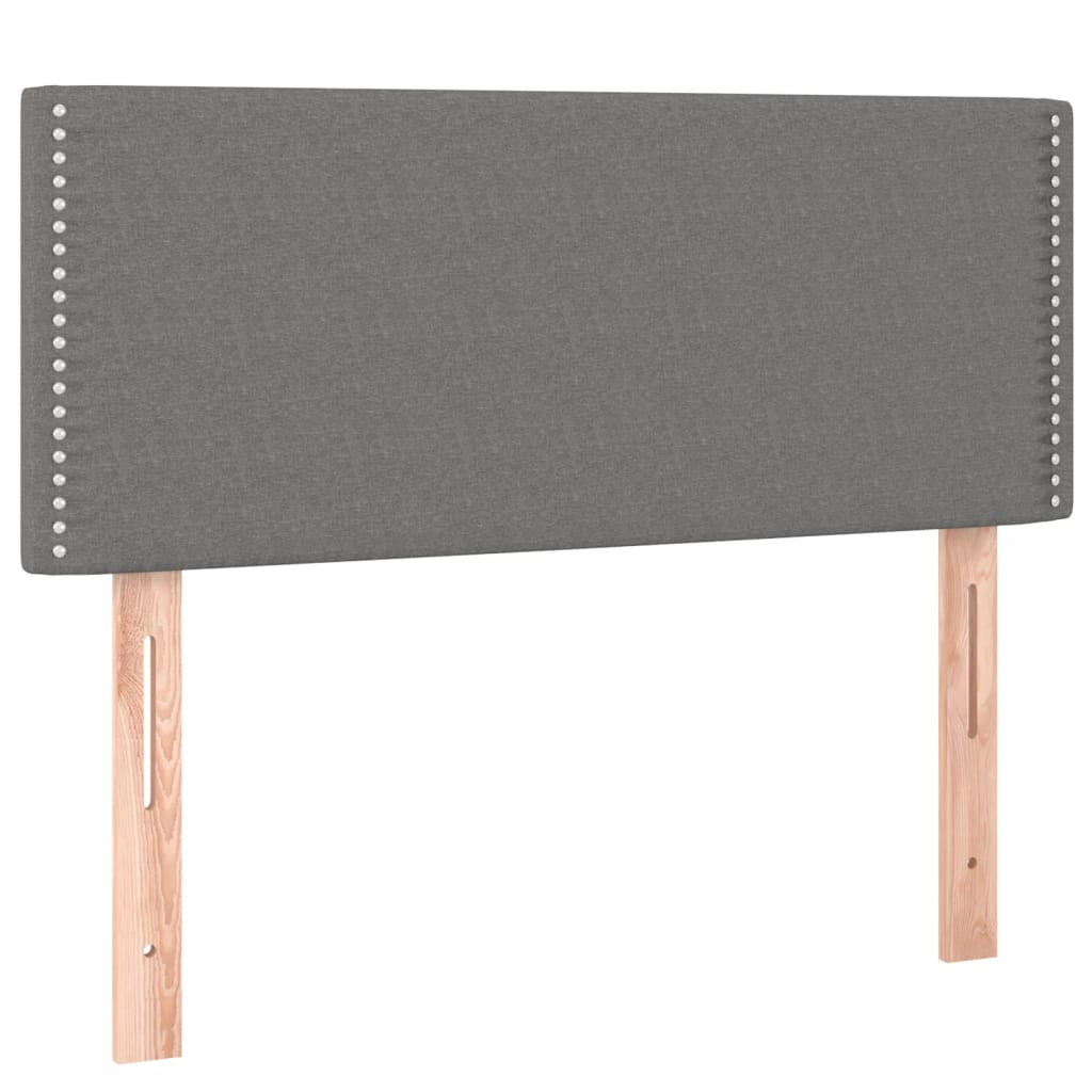 Letto a Molle Materasso e LED Grigio Scuro 80x200 cm in Tessuto - homemem39