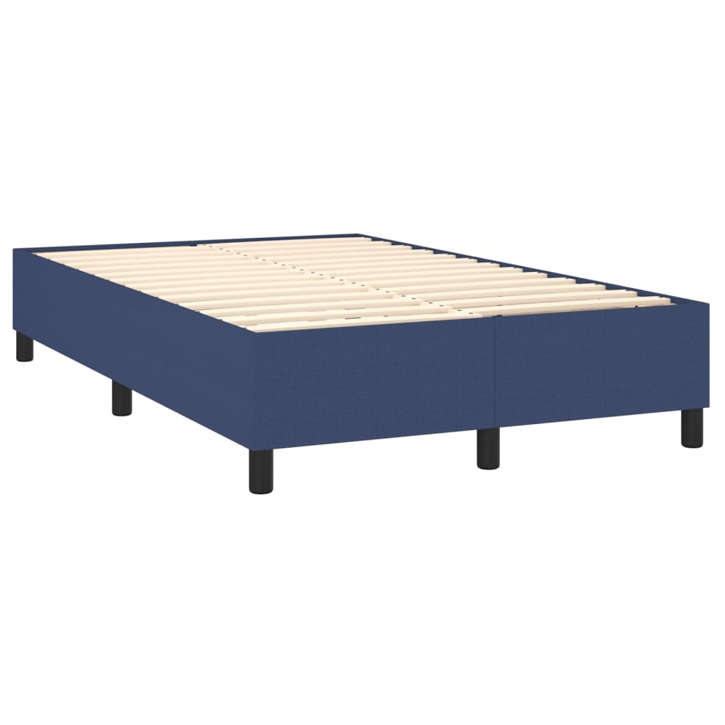 Letto a Molle con Materasso e LED Blu 120x200cm in Tessuto - homemem39