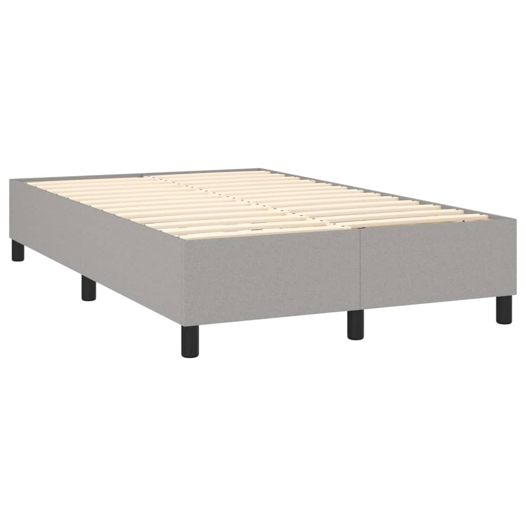 Letto a Molle Materasso e LED Grigio Chiaro 120x200 cm Tessuto - homemem39