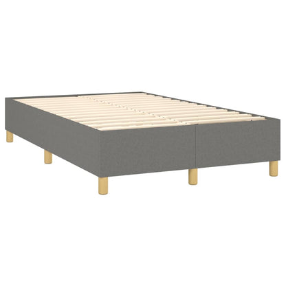 Letto a Molle Materasso e LED Grigio Scuro 120x200cm in Tessuto - homemem39