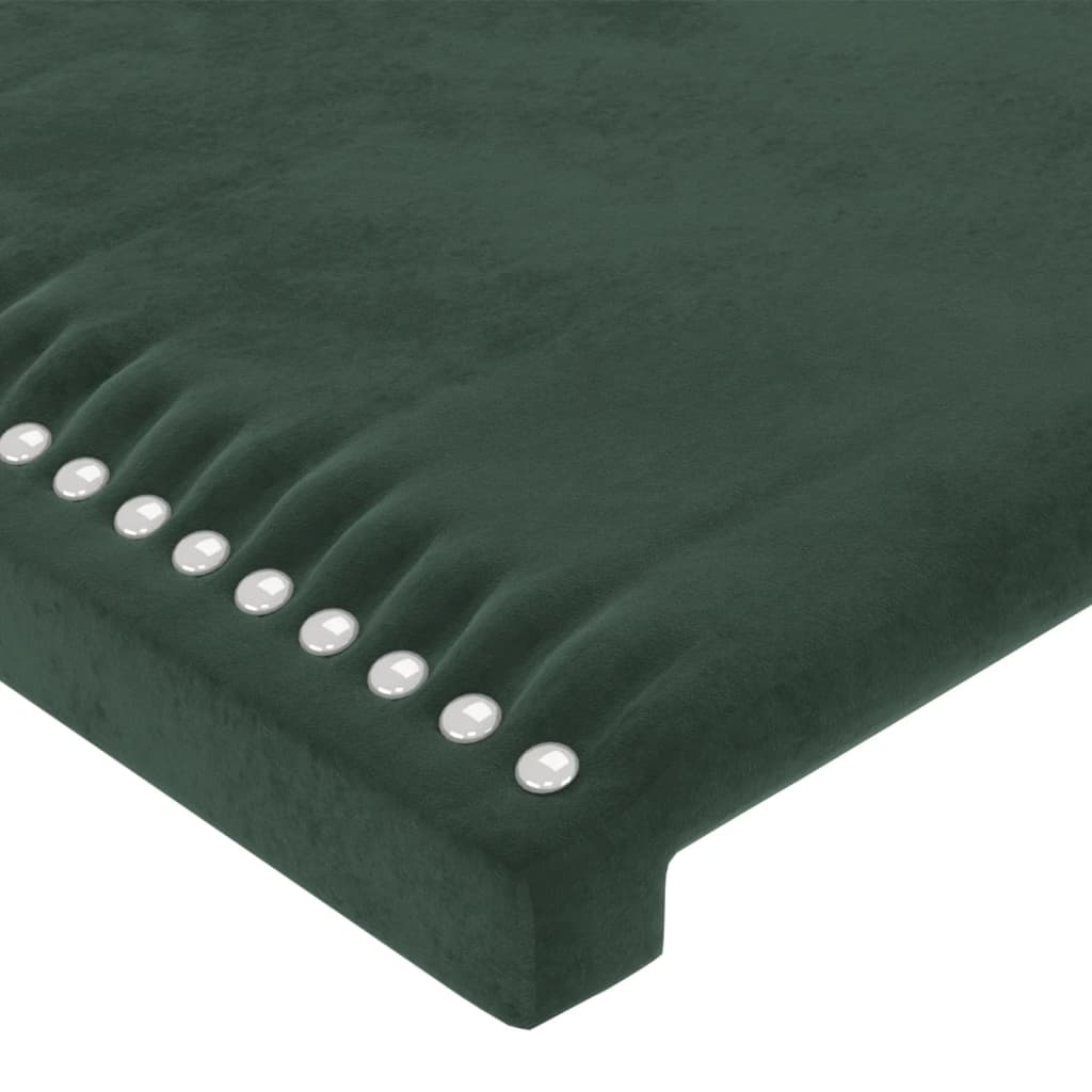 Giroletto con Testiera Verde Scuro 80x200 cm in Velluto - homemem39