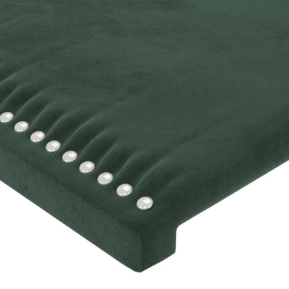 Giroletto con Testiera Verde Scuro 140x190 cm in Velluto - homemem39