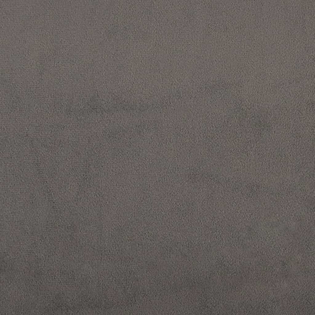 Giroletto con Testiera Grigio Scuro 200x200 cm in Velluto - homemem39