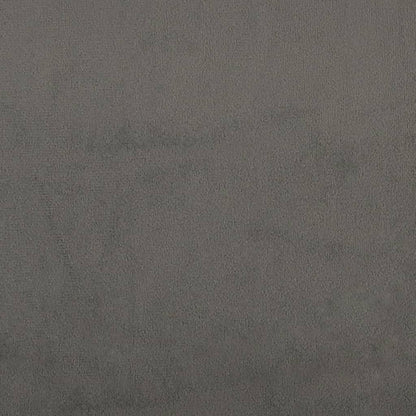 Giroletto con Testiera Grigio Scuro 200x200 cm in Velluto - homemem39