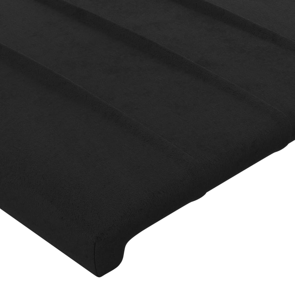 Giroletto con Testiera Nero 200x200 cm in Velluto - homemem39