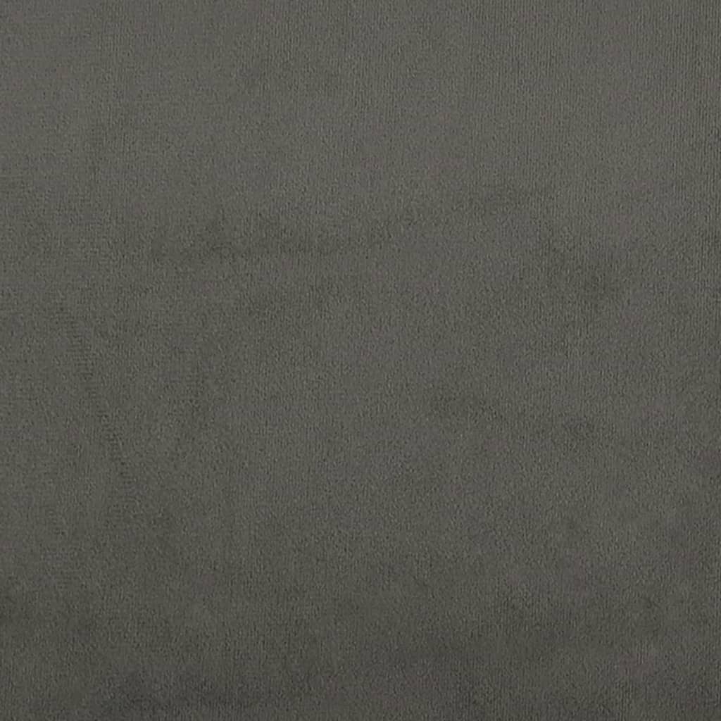 Giroletto con Testiera Grigio Scuro 120x200 cm in Velluto - homemem39