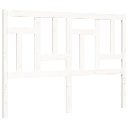 Giroletto con Testiera Bianco 140x190 cm in Legno Massello - homemem39