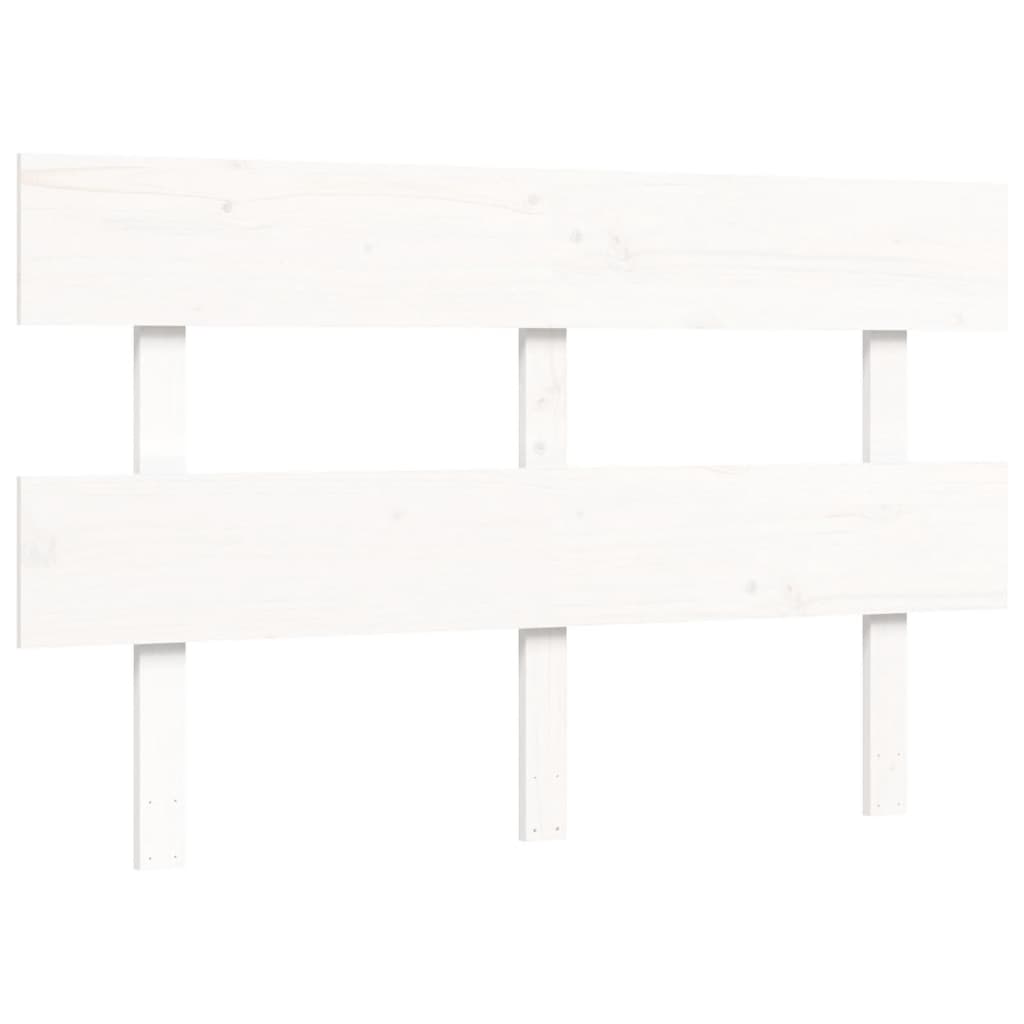 Giroletto con Testiera Bianco 4FT6 Double in Legno Massello - homemem39