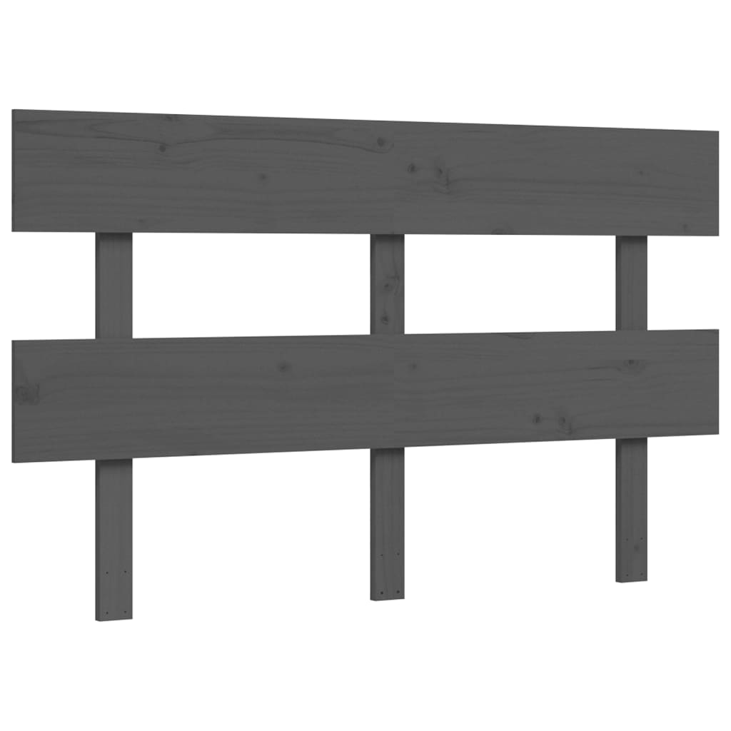 Giroletto con Testiera Grigio 4FT6 Double in Legno Massello - homemem39