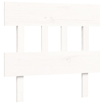 Giroletto con Testiera Bianco Single in Legno Massello - homemem39