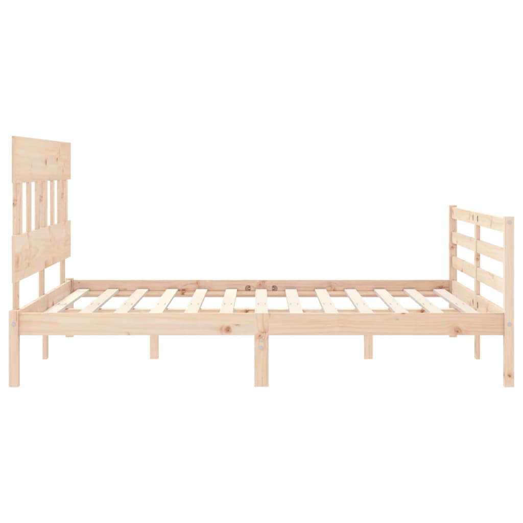 Giroletto con Testiera 5FT King Size in Legno Massello - homemem39