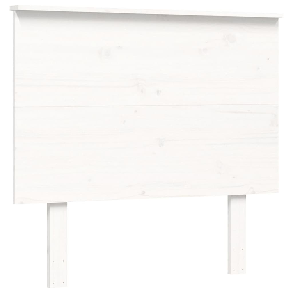 Giroletto con Testiera Bianco Small Single Legno Massello - homemem39