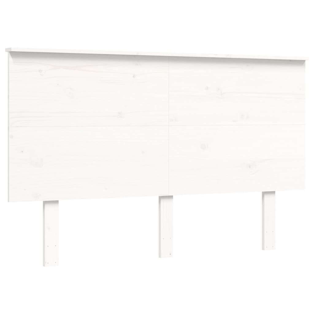 Giroletto con Testiera Bianco Small Double Legno Massello - homemem39