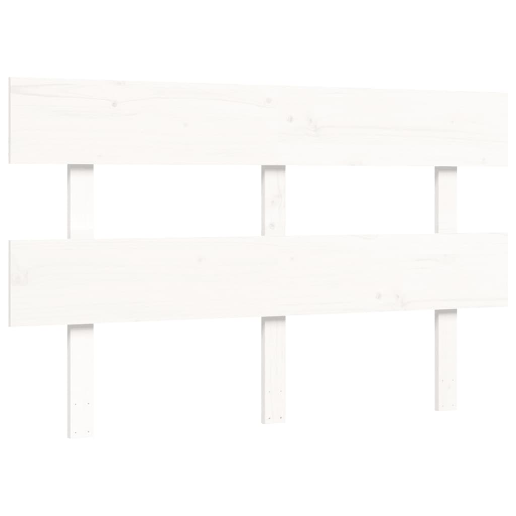 Letto per Anziani Bianco Testiera Small Double Legno Massello - homemem39