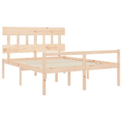 Letto per Anziani con Testiera 160x200 cm in Legno Massello - homemem39