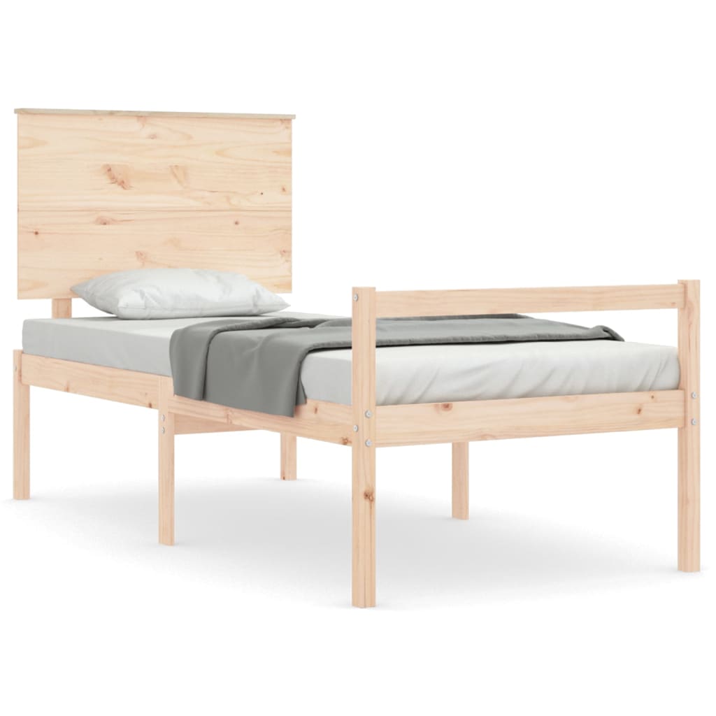 Letto per Anziani con Testiera Small Single in Legno Massello - homemem39