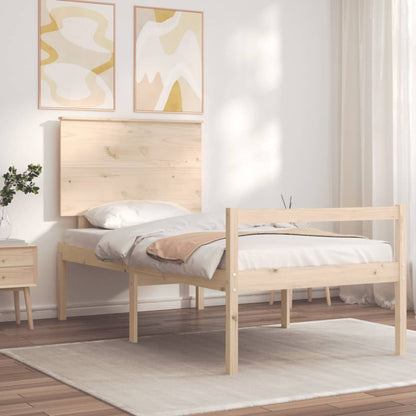 Letto per Anziani con Testiera Small Single in Legno Massello - homemem39