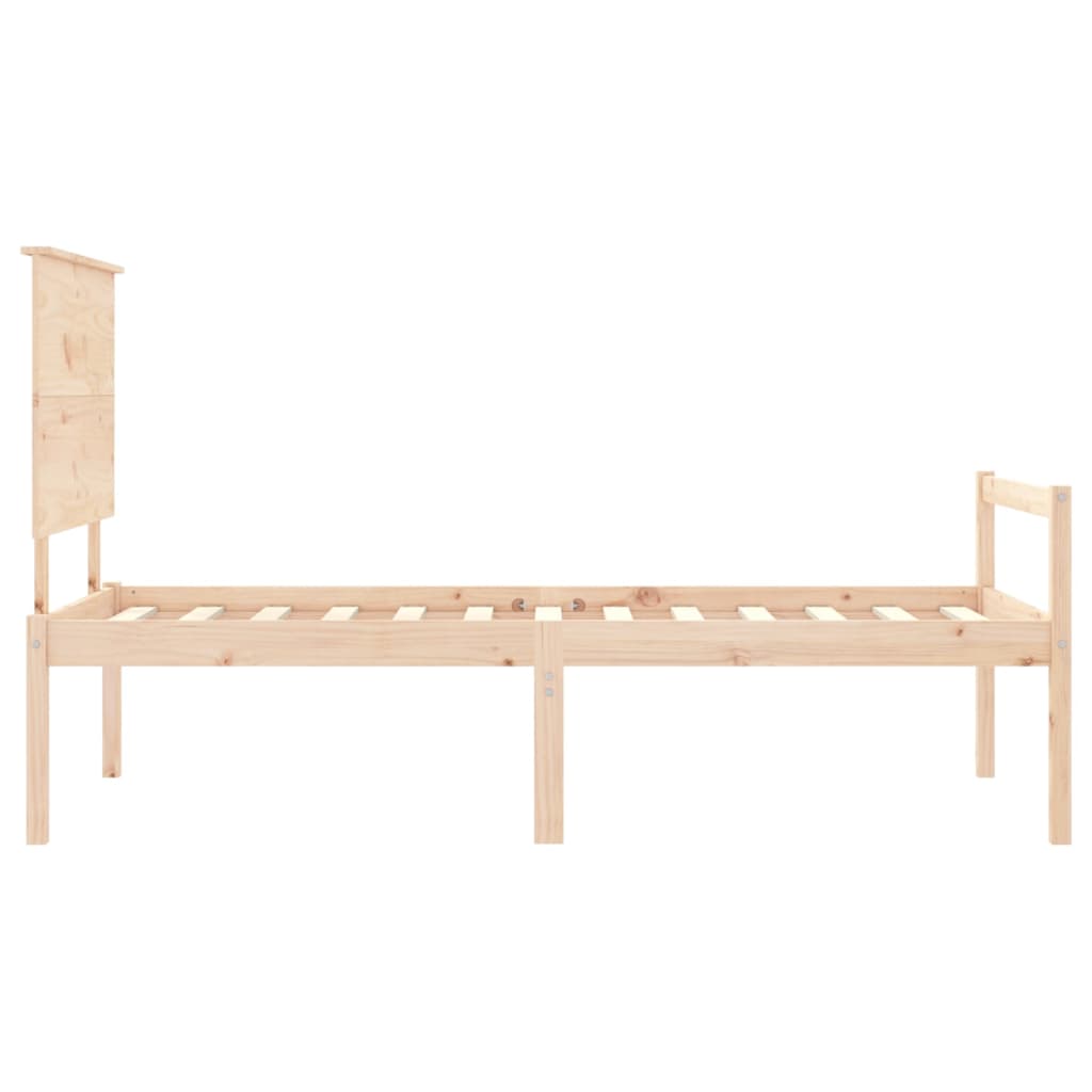 Letto per Anziani con Testiera Small Single in Legno Massello - homemem39