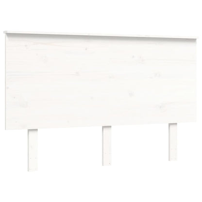 Giroletto con Testiera Bianco 140x200 cm in Legno Massello - homemem39