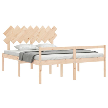 Letto per Anziani con Testiera 160x200 cm in Legno Massello - homemem39