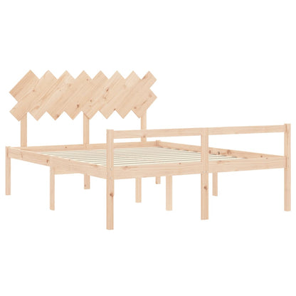 Letto per Anziani con Testiera 160x200 cm in Legno Massello - homemem39