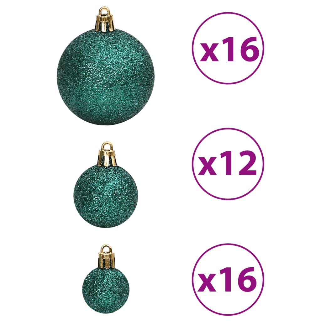 Palline di Natale 100 pz Verdi 3 / 4 / 6 cm - homemem39