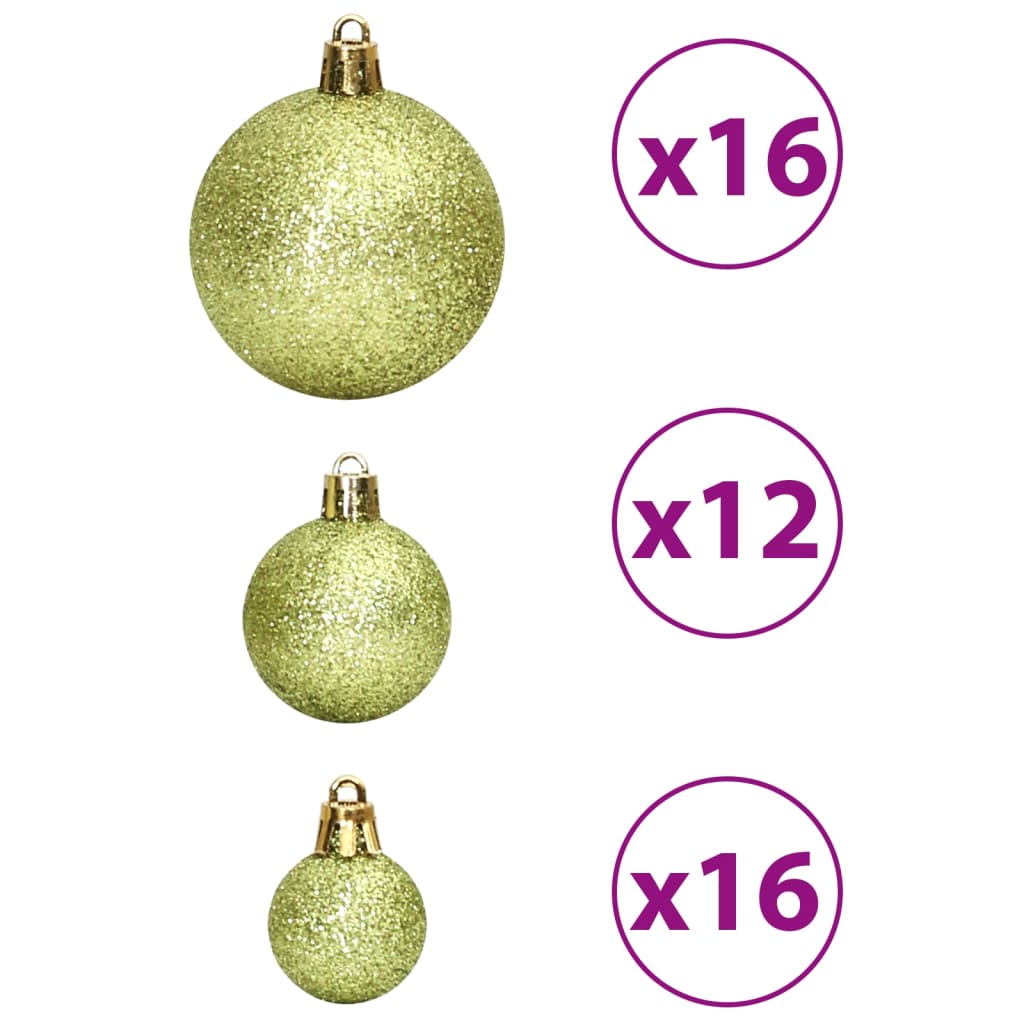 Palline di Natale 100 pz Verde Chiaro 3 / 4 / 6 cm - homemem39