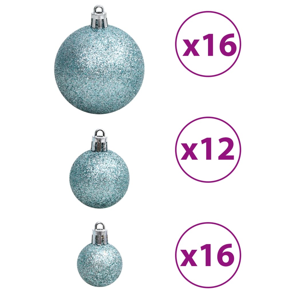 Palline di Natale 100 pz Turchesi 3 / 4 / 6 cm - homemem39