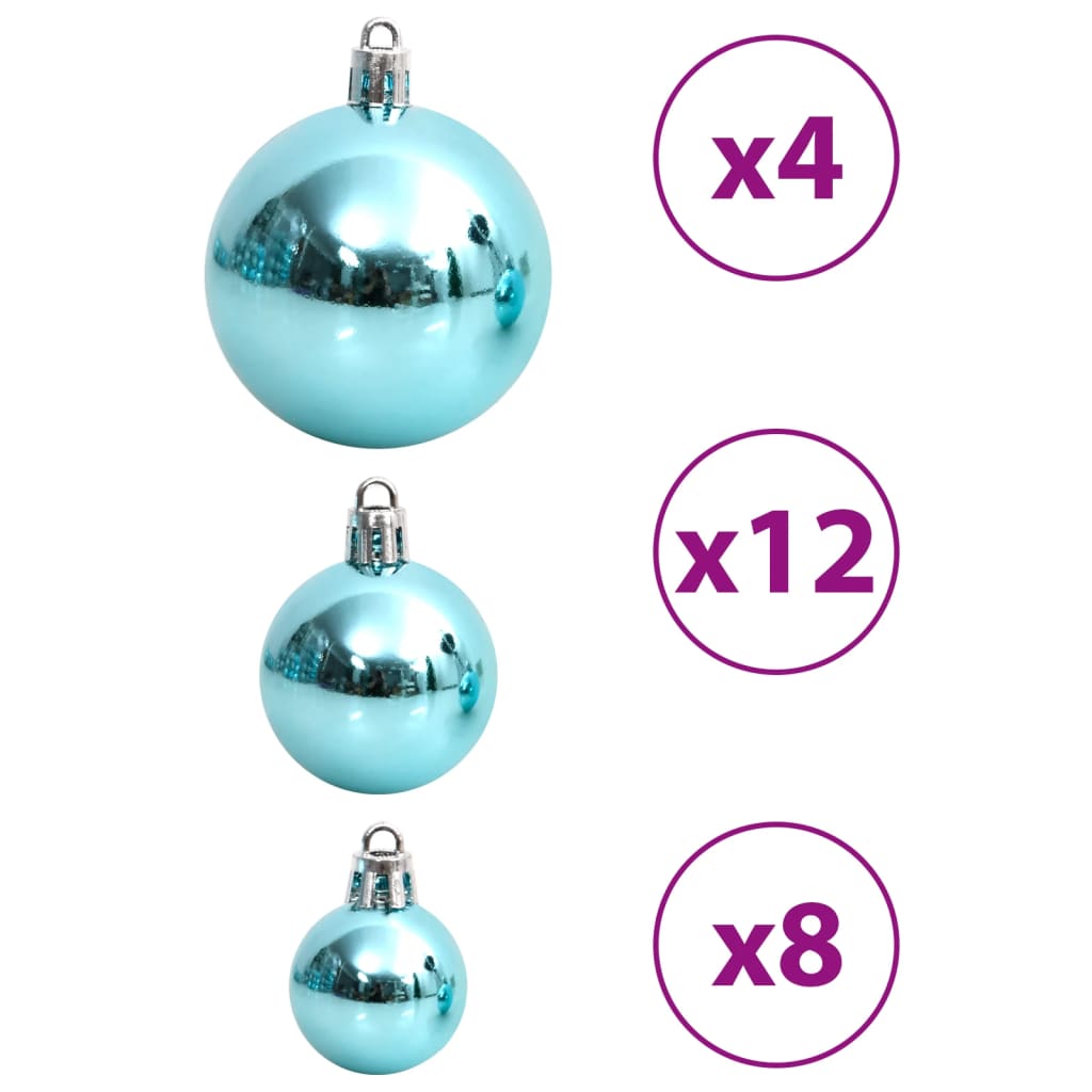 Palline di Natale 100 pz Turchesi 3 / 4 / 6 cm - homemem39