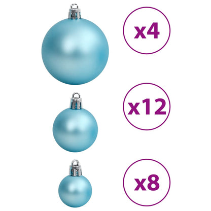 Palline di Natale 100 pz Turchesi 3 / 4 / 6 cm - homemem39