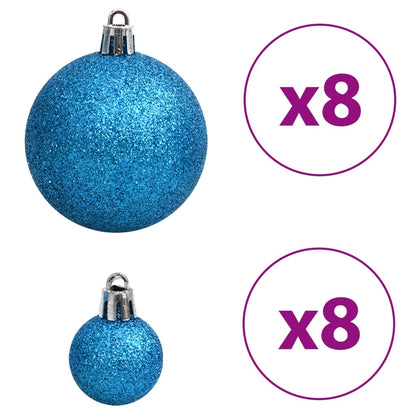 Palline di Natale 100 pz Blu e Argento 3 / 4 / 6 cm - homemem39