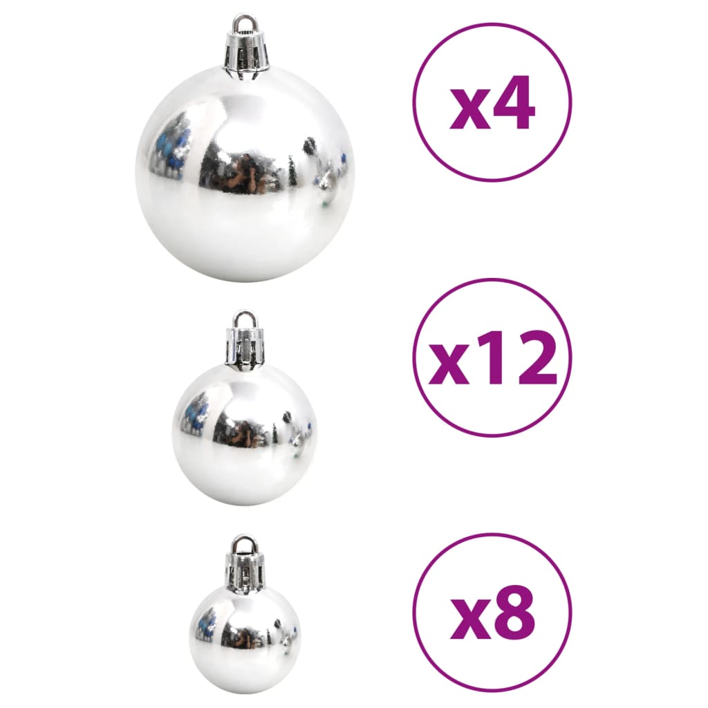 Palline di Natale 100 pz Blu e Argento 3 / 4 / 6 cm - homemem39