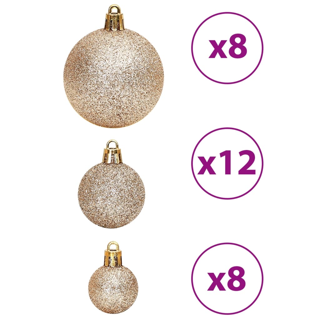 Palline di Natale 100 pz Champagne e Marrone 3 / 4 / 6 cm - homemem39