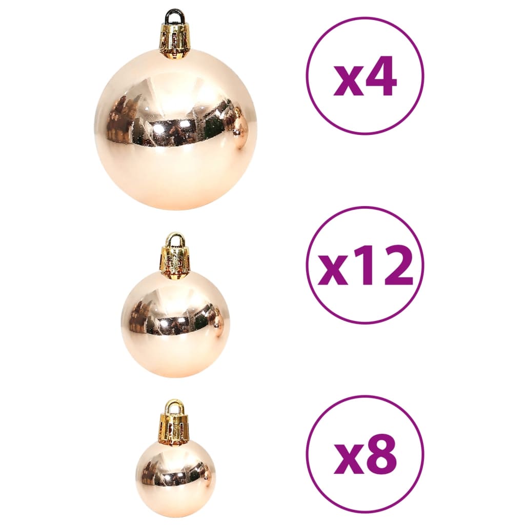 Palline di Natale 100 pz Champagne e Marrone 3 / 4 / 6 cm - homemem39