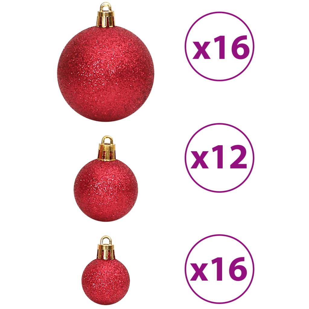 Palline di Natale 100 pz Rosso Vino 3 / 4 / 6 cm - homemem39