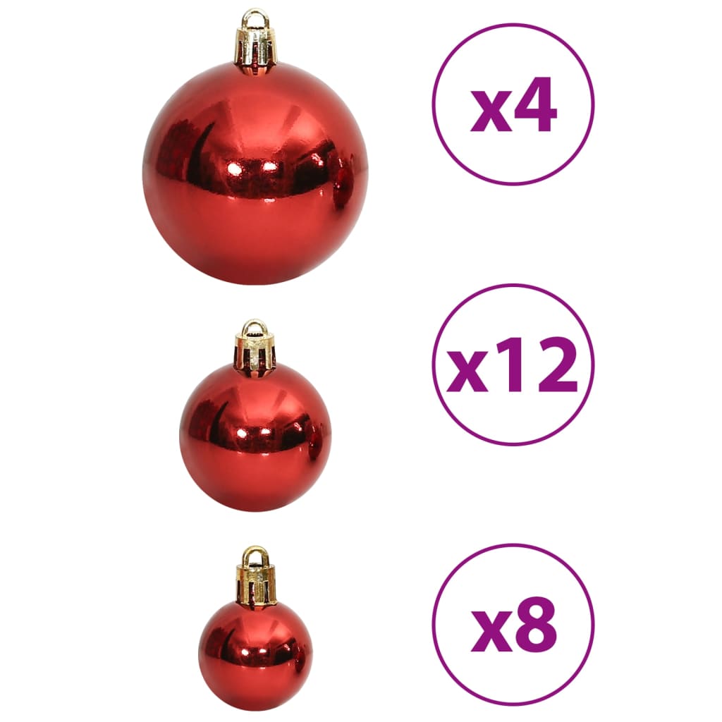 Palline di Natale 100 pz Rosso Vino 3 / 4 / 6 cm - homemem39