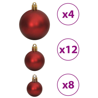 Palline di Natale 100 pz Rosso Vino 3 / 4 / 6 cm - homemem39