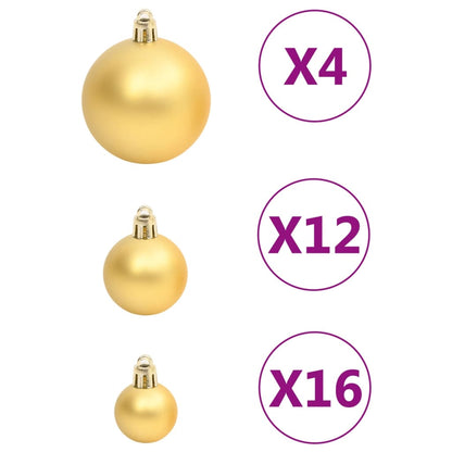 Set Palline di Natale 111 pz Oro in Polistirene - homemem39