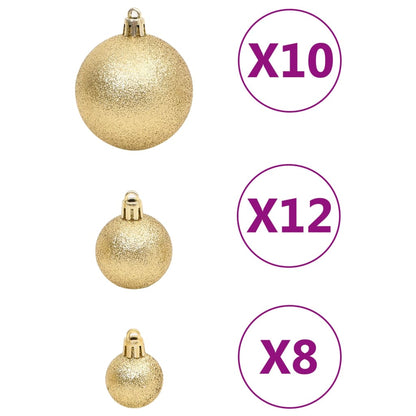 Set Palline di Natale 111 pz Oro in Polistirene - homemem39