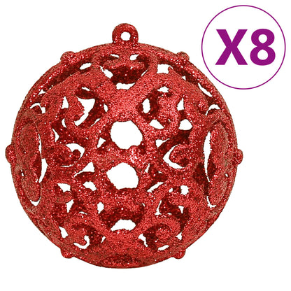 Set Palline di Natale 111 pz Rosso in Polistirene - homemem39